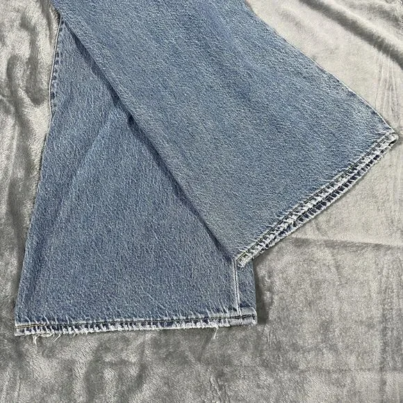 Levi's High Loose Flare Jeans Womens 26 X 32 Blue Wash High Rise Distressed - Picture 12 of 14